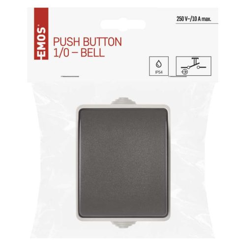 EMOS A1399, Csengő nyomógom 1/0 IP54