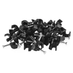 EMOS A2821 fekete kör alakú kábelbilincs 6 mm, 50 db-os csomag