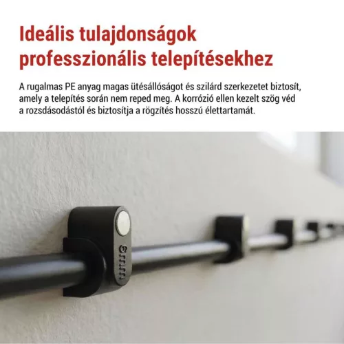 EMOS A2821 fekete kör alakú kábelbilincs 6 mm, 50 db-os csomag