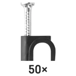 EMOS A2821 fekete kör alakú kábelbilincs 6 mm, 50 db-os csomag