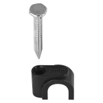 EMOS A2821 fekete kör alakú kábelbilincs 6 mm, 50 db-os csomag