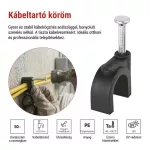 EMOS kör alakú kábelbilincs 10 mm, fekete, 50 db, A2825