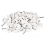 EMOS fehér kör alakú kábelbilincs 10 mm kábelhez, 50 db, A2826