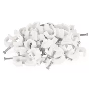 EMOS fehér kör alakú kábelbilincs 10 mm kábelhez, 50 db, A2826