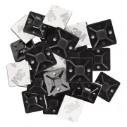 EMOS A2831 fekete öntapadó talp 3M szalaggal, 20×20 mm, 25 db