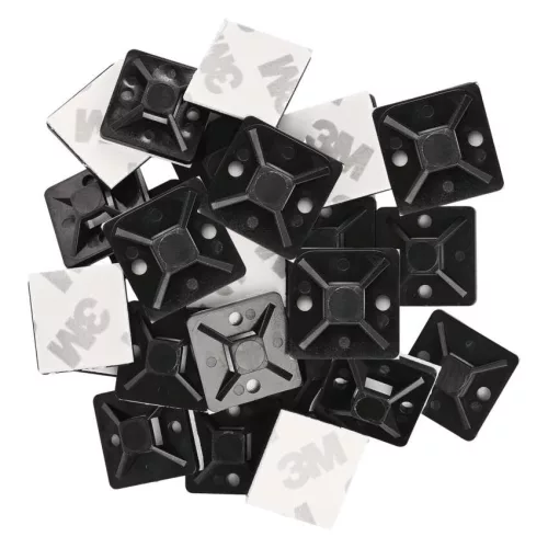 EMOS A2831 fekete öntapadó talp 3M szalaggal, 20×20 mm, 25 db