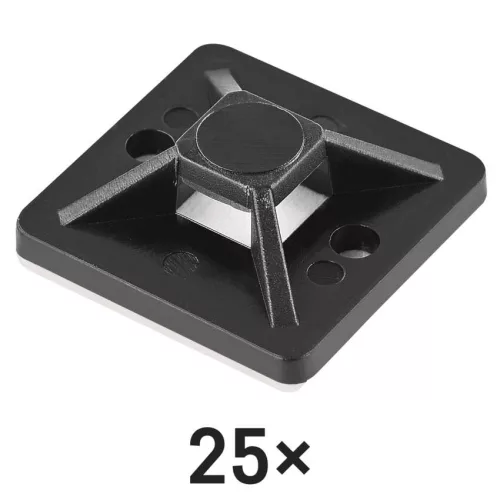 EMOS A2831 fekete öntapadó talp 3M szalaggal, 20×20 mm, 25 db