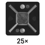 EMOS A2831 fekete öntapadó talp 3M szalaggal, 20×20 mm, 25 db