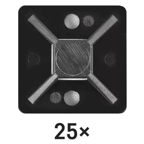 EMOS A2831 fekete öntapadó talp 3M szalaggal, 20×20 mm, 25 db