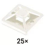 EMOS fehér öntapadó talp 3M ragasztószalaggal, 20×20 mm, 25 db, A2832