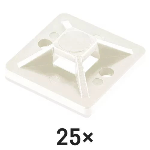 EMOS fehér öntapadó talp 3M ragasztószalaggal, 20×20 mm, 25 db, A2832