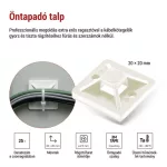 EMOS fehér öntapadó talp 3M ragasztószalaggal, 20×20 mm, 25 db, A2832