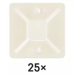 EMOS fehér öntapadó talp 3M ragasztószalaggal, 20×20 mm, 25 db, A2832