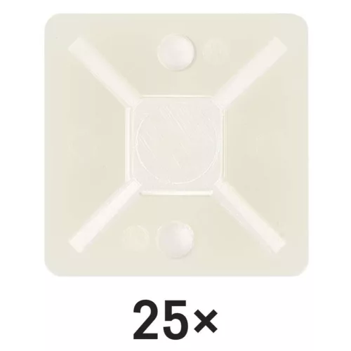 EMOS fehér öntapadó talp 3M ragasztószalaggal, 20×20 mm, 25 db, A2832