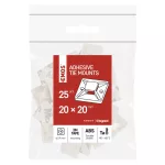 EMOS fehér öntapadó talp 3M ragasztószalaggal, 20×20 mm, 25 db, A2832
