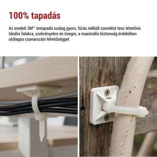 EMOS öntapadó talp 3M 30×30 mm, fehér, 25 db, A2834