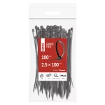 EMOS fekete kábelkötöző 100×2,5 mm, 100 db-os csomag, A2841