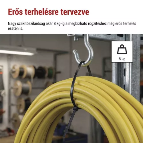 EMOS fekete kábelkötöző 100×2,5 mm, 100 db-os csomag, A2841