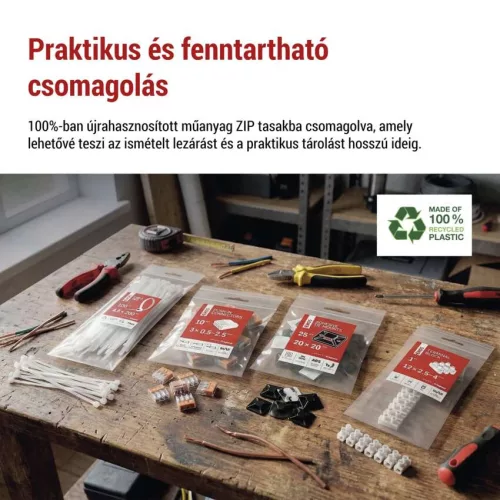 EMOS fekete kábelkötöző 150×3,5 mm, 100 db-os csomag, A2843