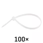EMOS A2844 fehér kábelkötöző 150×3,5 mm, 100 db-os csomag