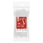 EMOS A2844 fehér kábelkötöző 150×3,5 mm, 100 db-os csomag