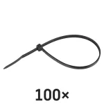EMOS fekete kábelkötöző 200×3,5 mm, 100 db-os csomag, A2845