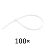 EMOS fehér kábelkötöző 200×3,5 mm, 100 db, A2846