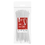 EMOS fehér kábelkötöző 200×3,5 mm, 100 db, A2846