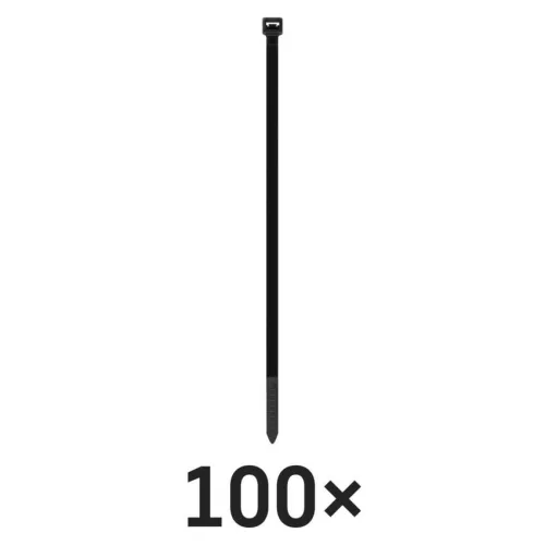 EMOS fekete kábelkötöző 300×3,5 mm, 100 db-os csomag, A2847