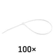 EMOS A2848 fehér kábelkötöző 300×3,5 mm, 100 db