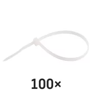 EMOS fehér kábelkötöző 200×4,8 mm, 100 db-os csomag, A2850