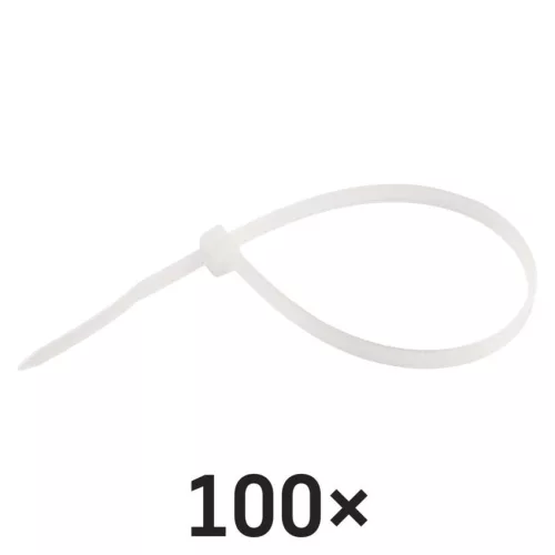 EMOS fehér kábelkötöző 200×4,8 mm, 100 db-os csomag, A2850