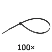 EMOS fekete kábelkötöző 300×4,8 mm, 100 db-os csomag, A2853
