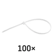 EMOS fehér kábelkötöző 300×4,8 mm, 100 db-os csomag, A2854