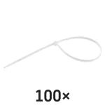 EMOS A2856 fehér kábelkötöző 350×4,8 mm, 100 db-os csomag