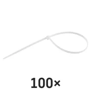 EMOS A2856 fehér kábelkötöző 350×4,8 mm, 100 db-os csomag