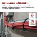 EMOS A2857 fekete kábelkötöző 450×7,6 mm, 25 db-os csomag