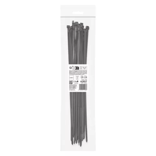 EMOS A2857 fekete kábelkötöző 450×7,6 mm, 25 db-os csomag