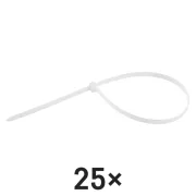 EMOS fehér kábelkötöző 450×7,6 mm, 25 db, A2858