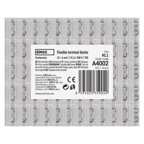 EMOS A4002, Sorkapocs 12x4 mm fehér 10db