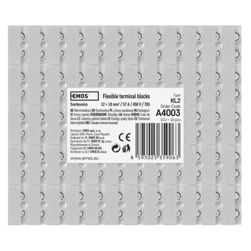EMOS A4003, Sorkapocs 12x10.0mm fehér 10db