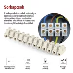 EMOS A4101 fehér 12 pólusú sorkapocs 2,5–4 mm² vezetékhez