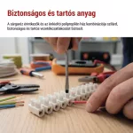 EMOS A4101 fehér 12 pólusú sorkapocs 2,5–4 mm² vezetékhez