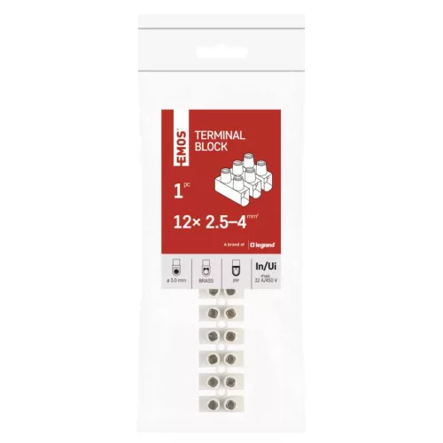 EMOS A4101 fehér 12 pólusú sorkapocs 2,5–4 mm² vezetékhez