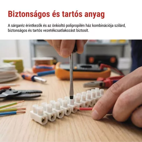 EMOS fehér 12 pólusú sorkapocs 4–6 mm² vezetékhez, A4102