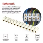 EMOS fehér sorkapocs 4–6 mm² vezetékhez, 10 db, A4106