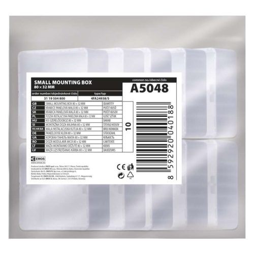 EMOS A5048, Falon kívüli szerelvénydoboz LK80x28R/1 10db