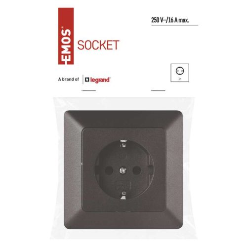 EMOS A6002.2, Csatalakozó aljzat SCHUKO, antracit
