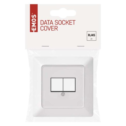 EMOS A6004.4, Adat-csatlakozó aljzat burkolat 2xRJ45