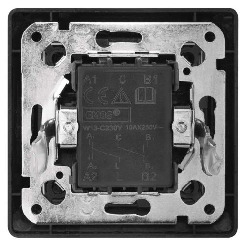 EMOS A6100.8, dupla váltókapcsoló, antracit